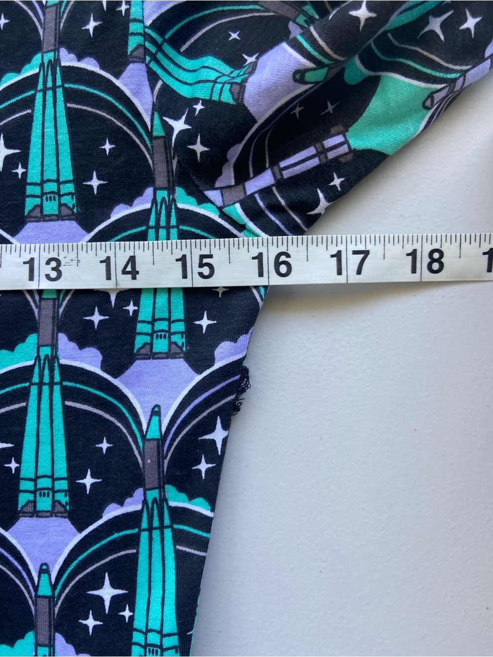 Svaha Rocket Print Midi Dress Science Space STEM Teacher Purple Cotton XS - Picture 7 of 11
